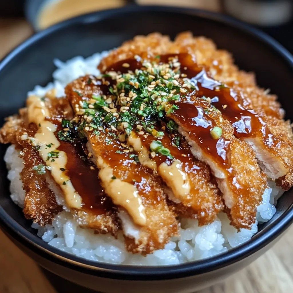 Crispy Japanese Katsu Bowls w/ Tonkatsu Sauce
