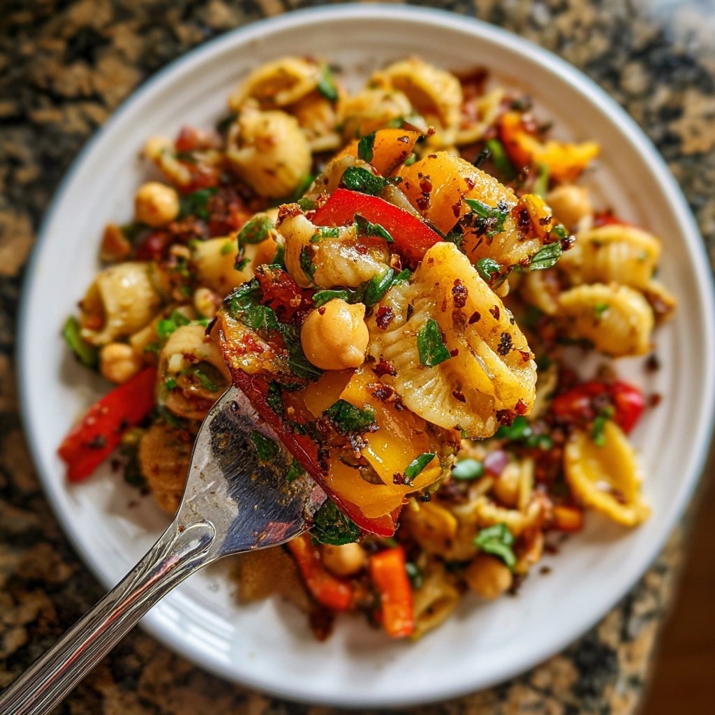 Harissa Pasta Salad Mediterranean Fresh