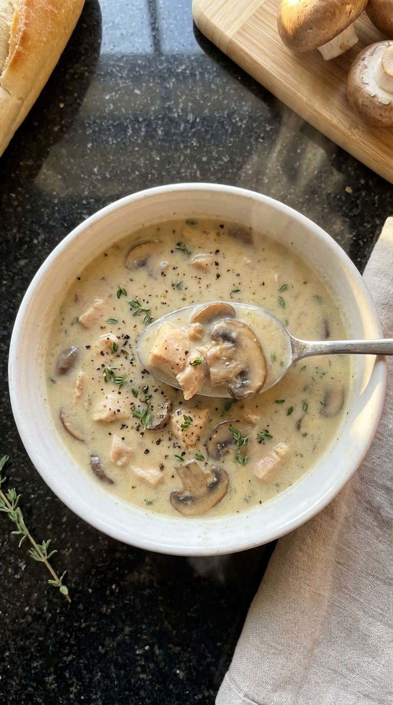 Creamy Chicken Mushroom Soup