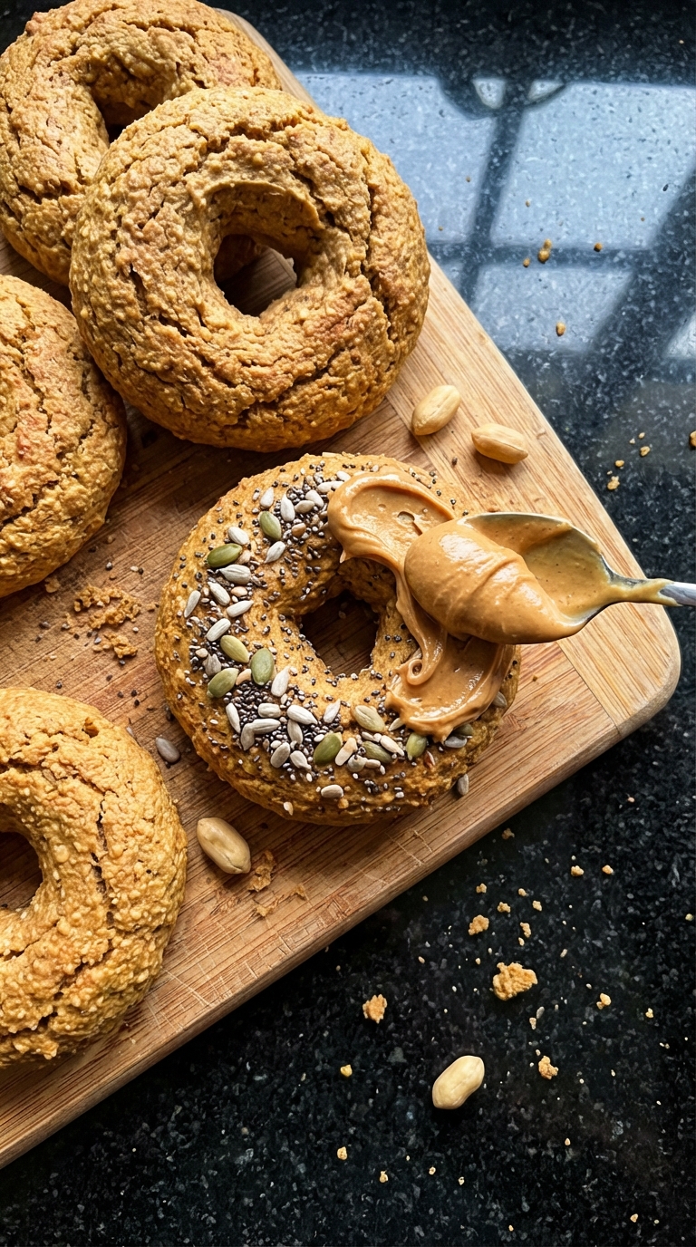 Peanut Butter Protein Bagels