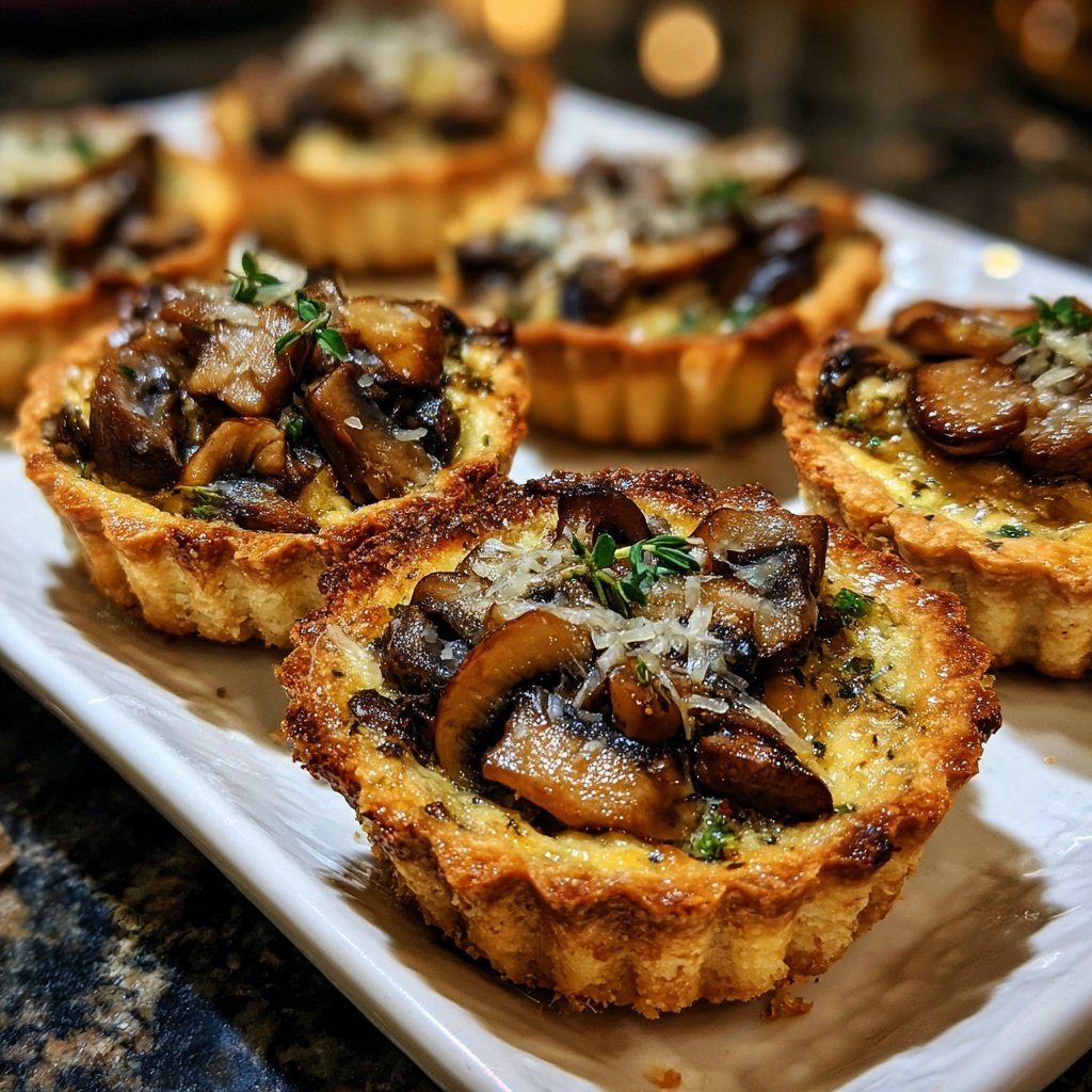 Mushroom Tartlets with Thyme Cream