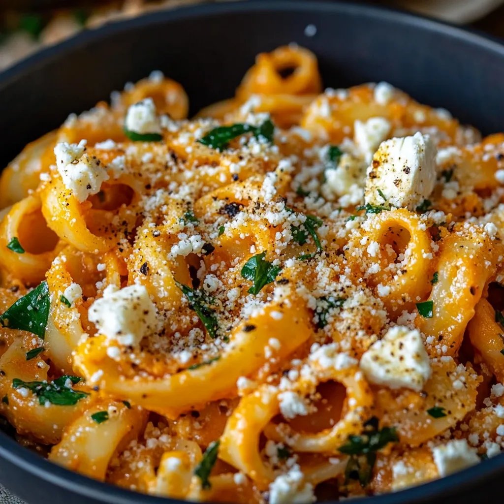 Pumpkin Pasta w/ Feta: An Incredible 5-Ingredient Recipe