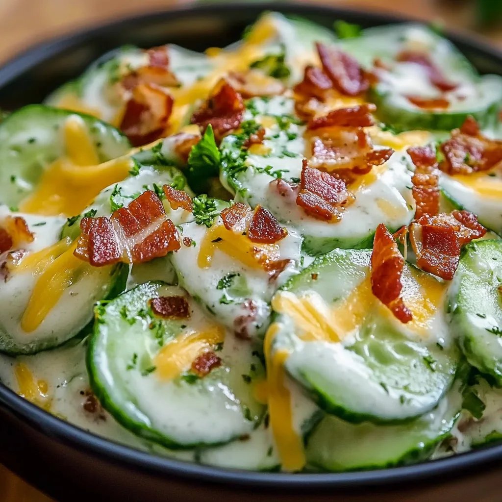 Creamy Cucumber Salad with Bacon & Cheese: An Incredible Ultimate Recipe