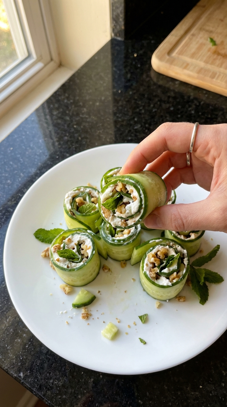 Cucumber Mint Snack Rolls