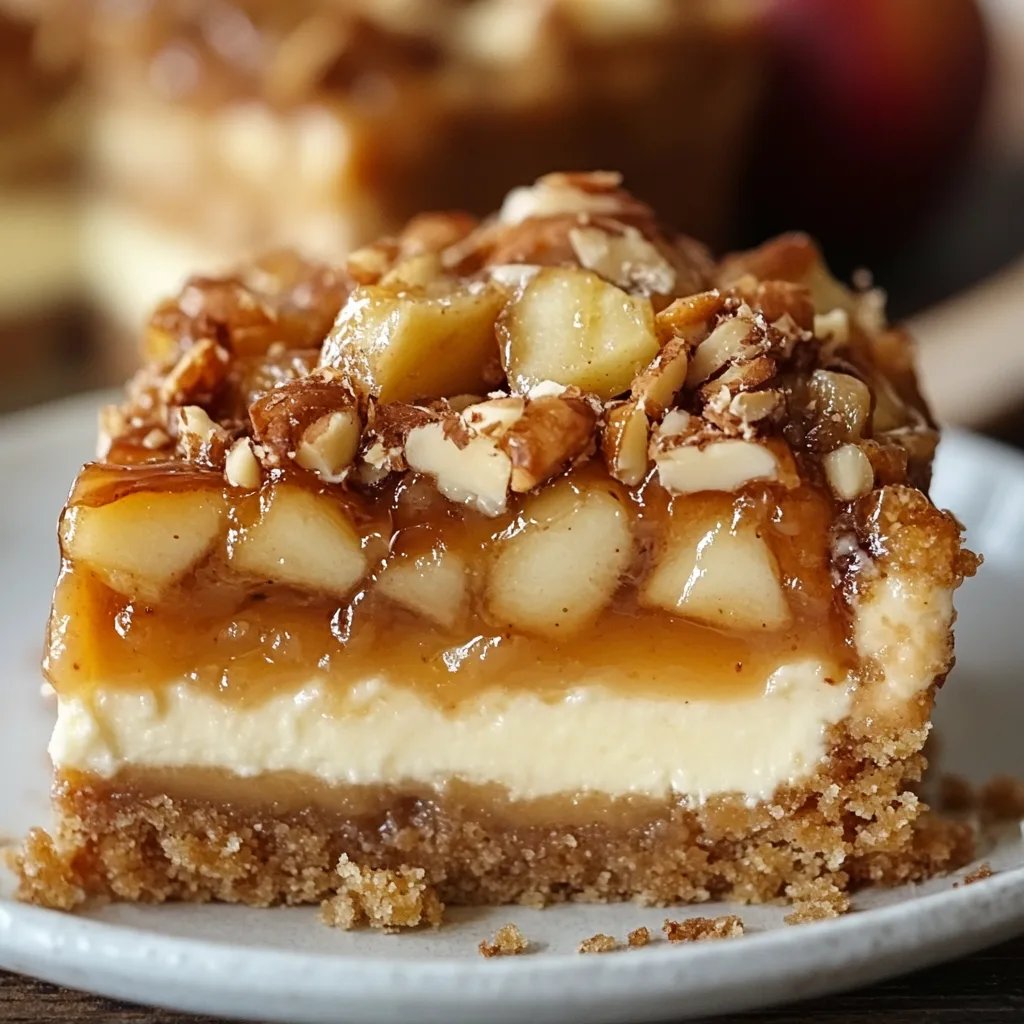 Caramel Apple Cheesecake Bars