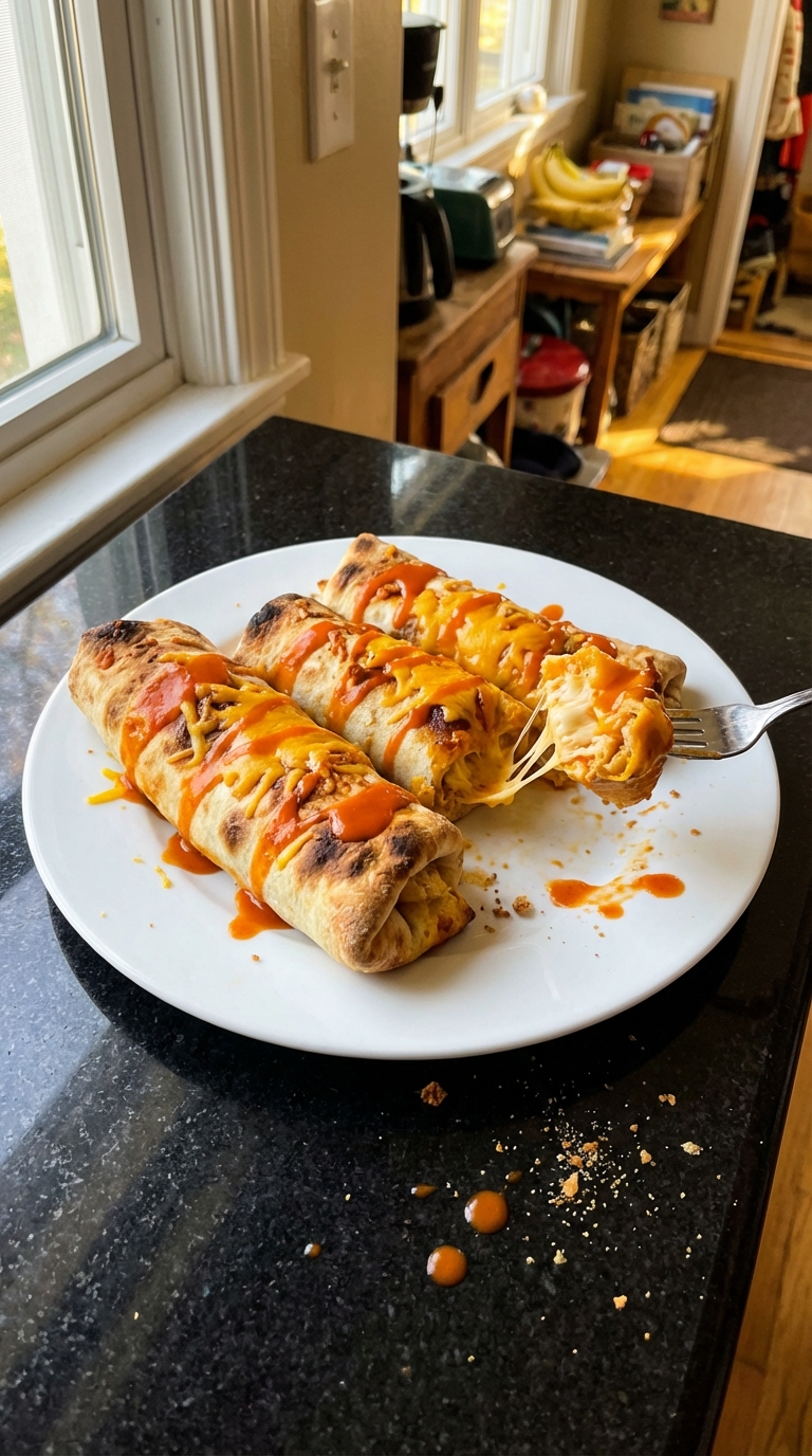 Buffalo Chicken Pizza Roll-Ups
