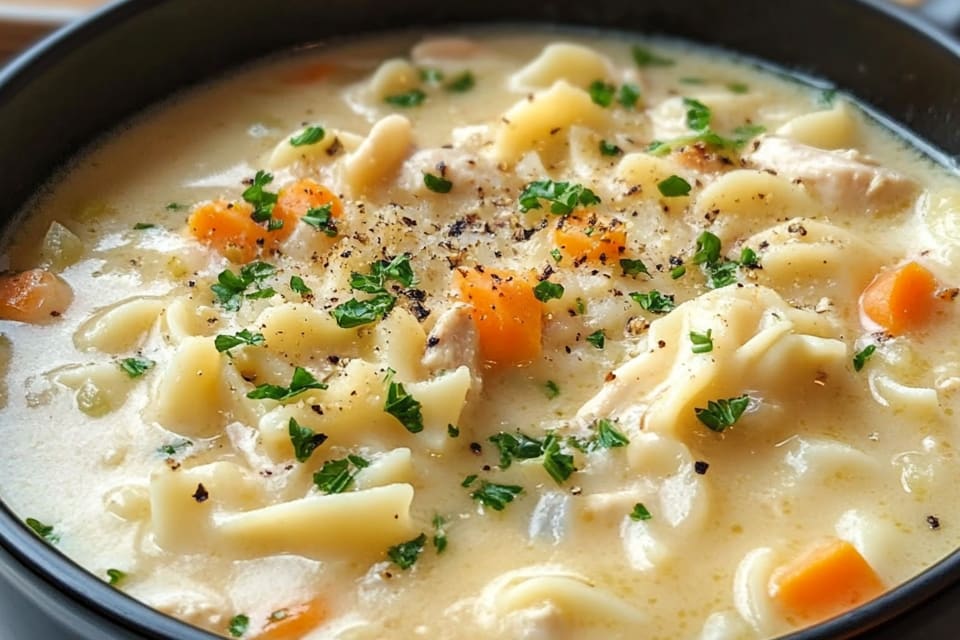 Easy Creamy Chicken Noodle Soup: An Amazing Ultimate Recipe