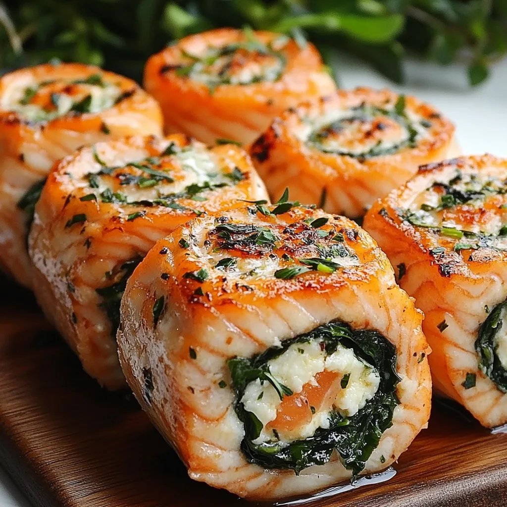 Spinach & Feta Stuffed Salmon Pinwheels: An Amazing Ultimate Recipe