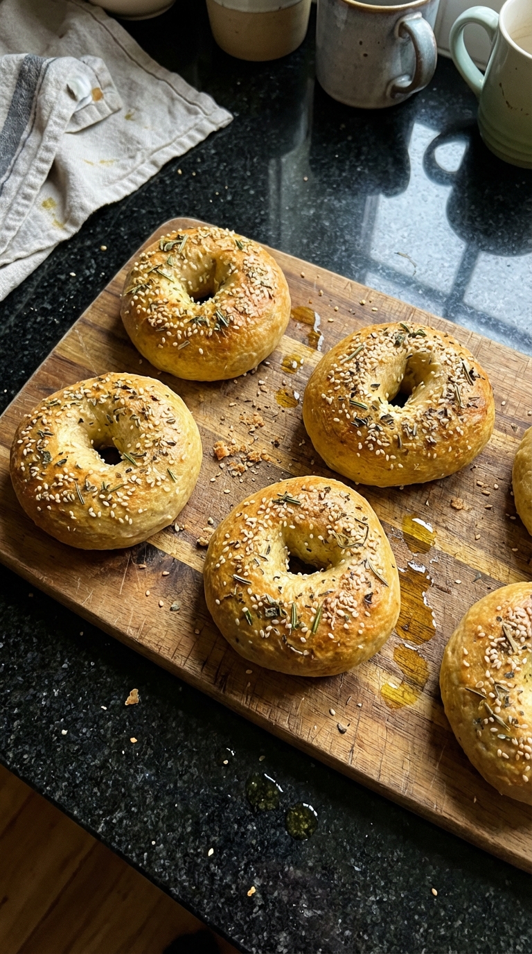High-Protein Italian Herb Bagels
