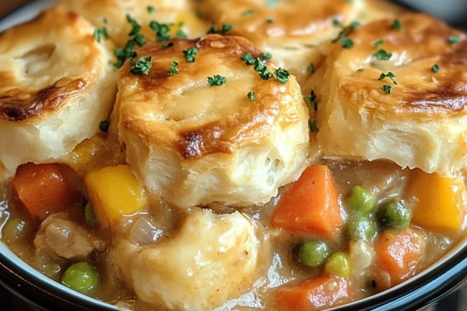 Chicken Pot Pie with Biscuits: An Incredible Comforting Classic