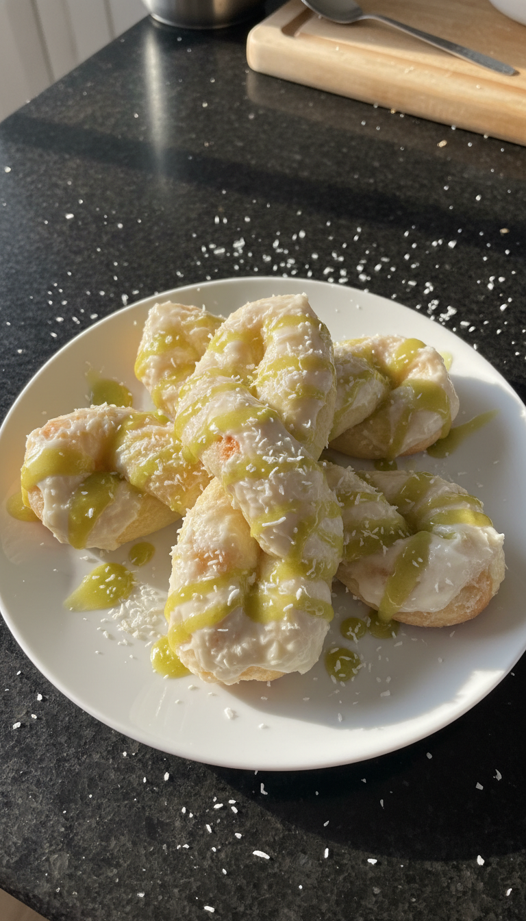 Lime Coconut Pisces Cake Twists