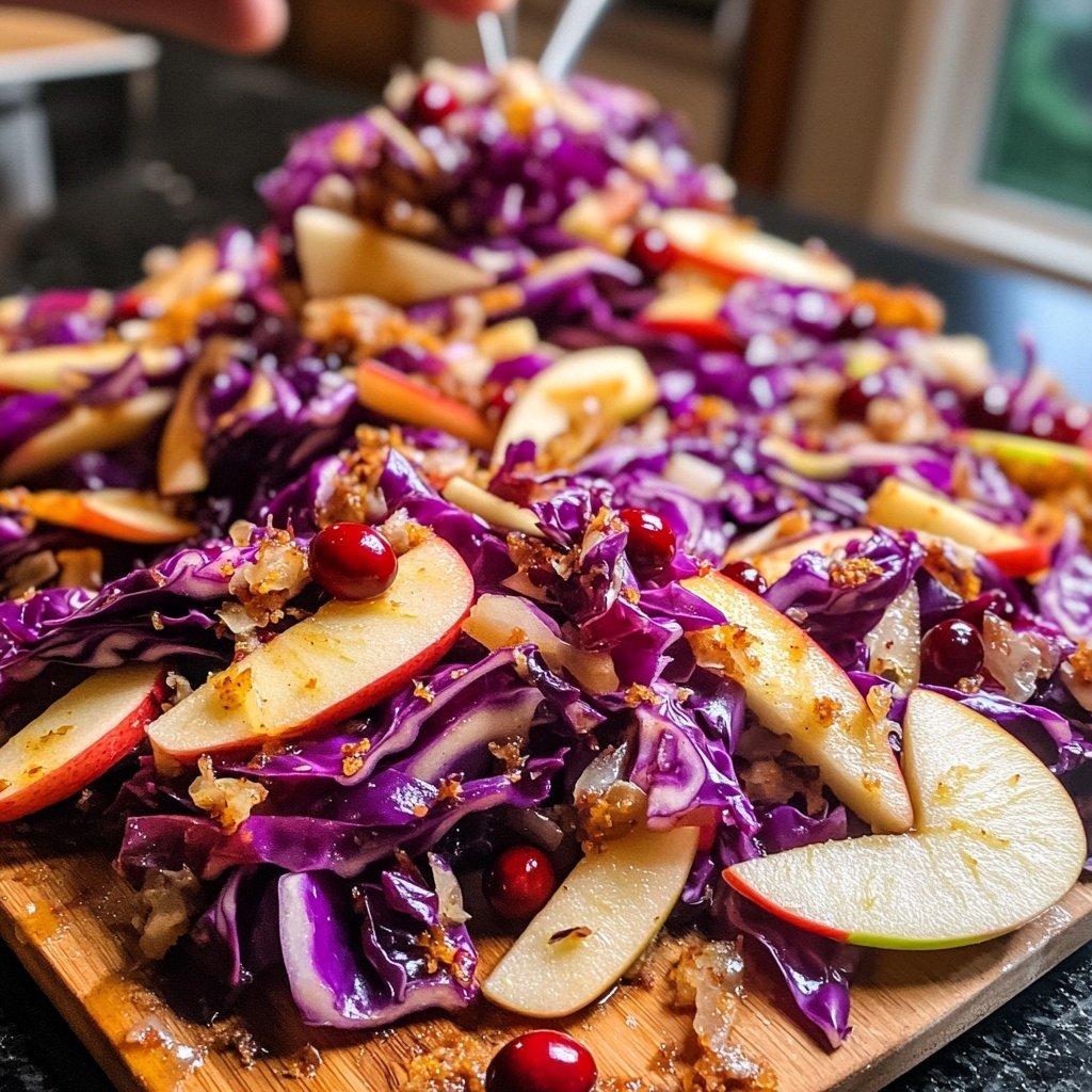 Spiced Red Cabbage with Apples and Cranberries