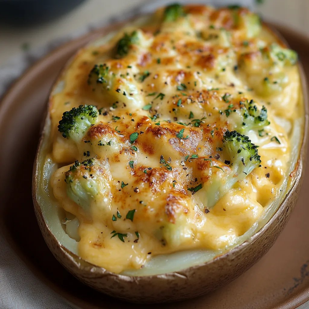 Cheesy Baked Potatoes w/ Broccoli Cheese Sauce: An Incredible Ultimate Recipe