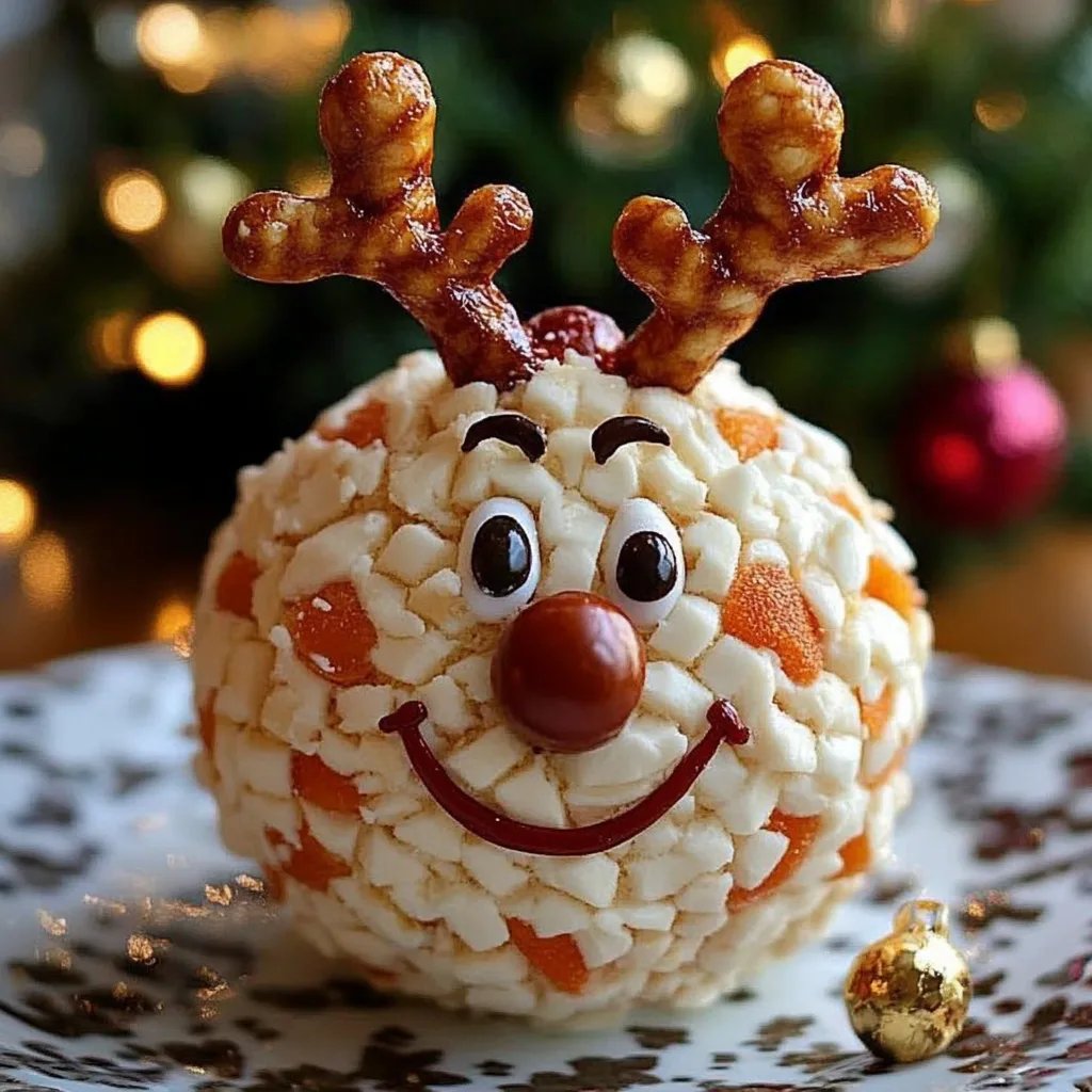 Festive Rudolph Christmas Cheese Ball