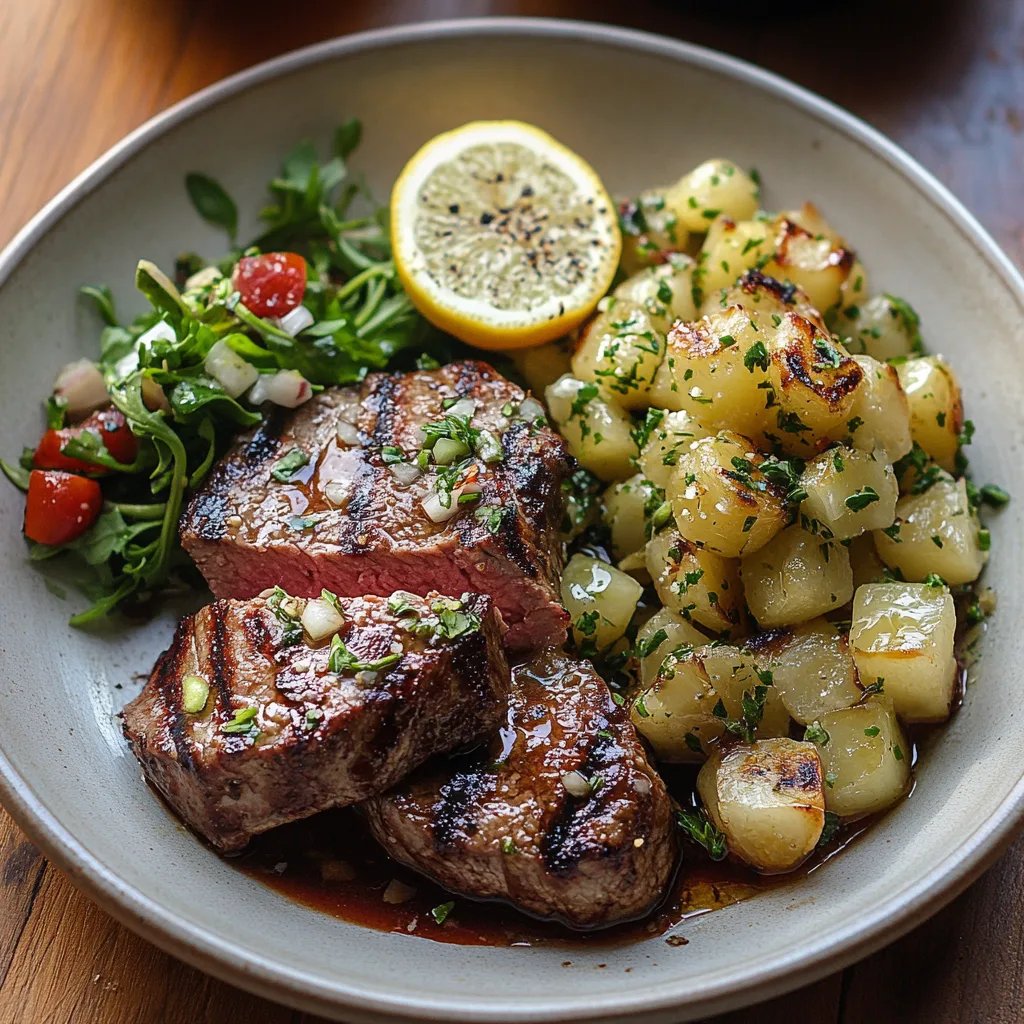 Grilled Steak w/ Lemon Herb Salad: An Incredible Essential Recipe