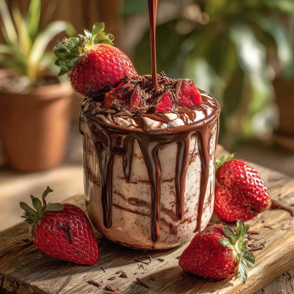 Chocolate-Drenched Strawberry Milkshake