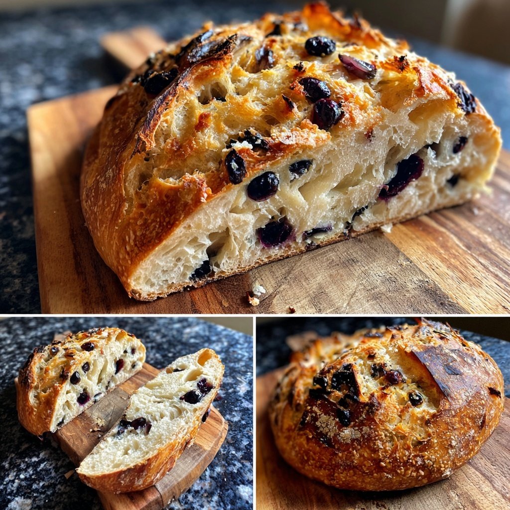 Lemon Blueberry Sourdough with Orange Peel