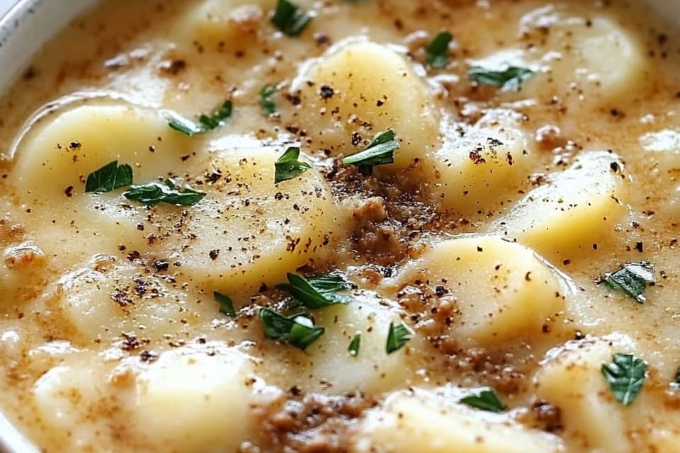 Creamy and Comforting Potato Soup: An Incredible 7-Ingredient Recipe