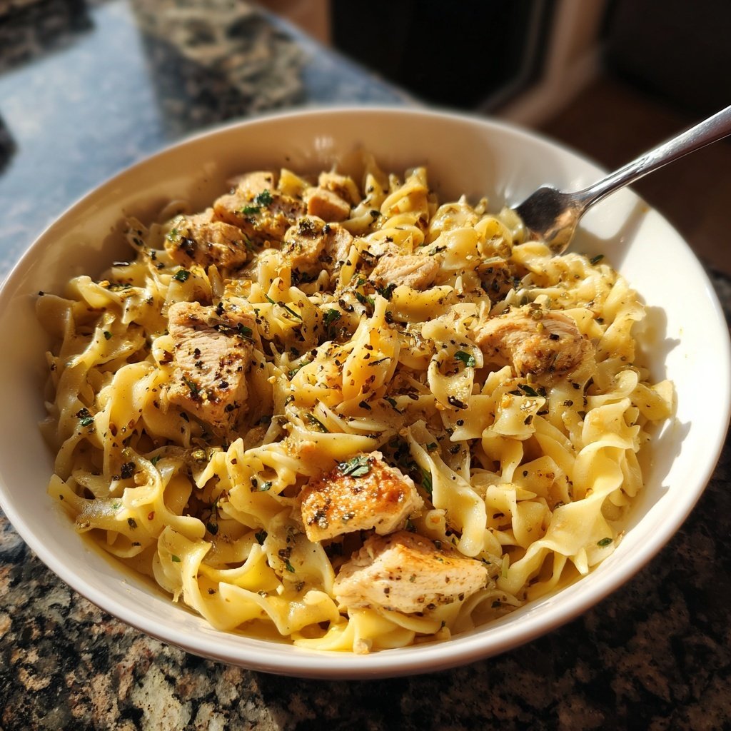 Lemon Pepper Chicken Noodles
