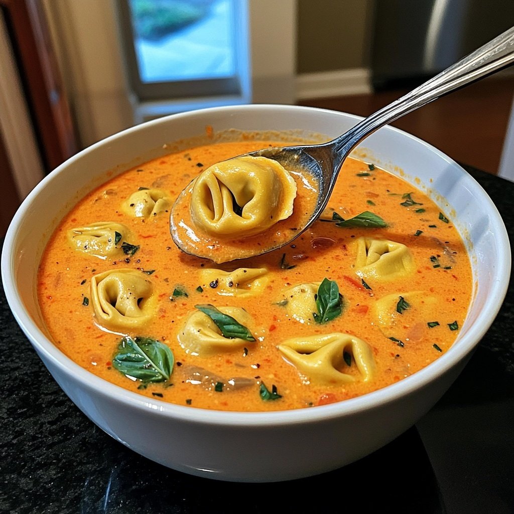 Parmesan Creamy Tomato Tortellini Soup