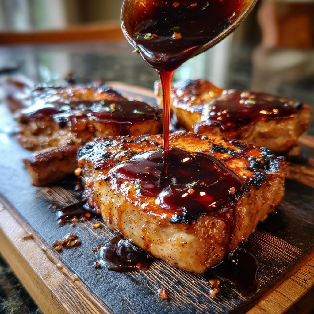 Brown Sugar Balsamic Glaze for Pork Chops​