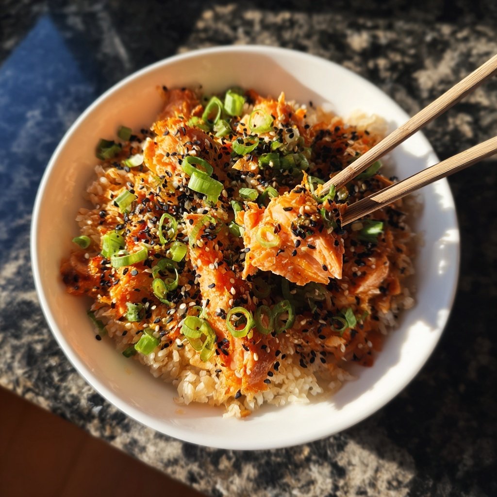 Sesame Salmon and Rice Bowl