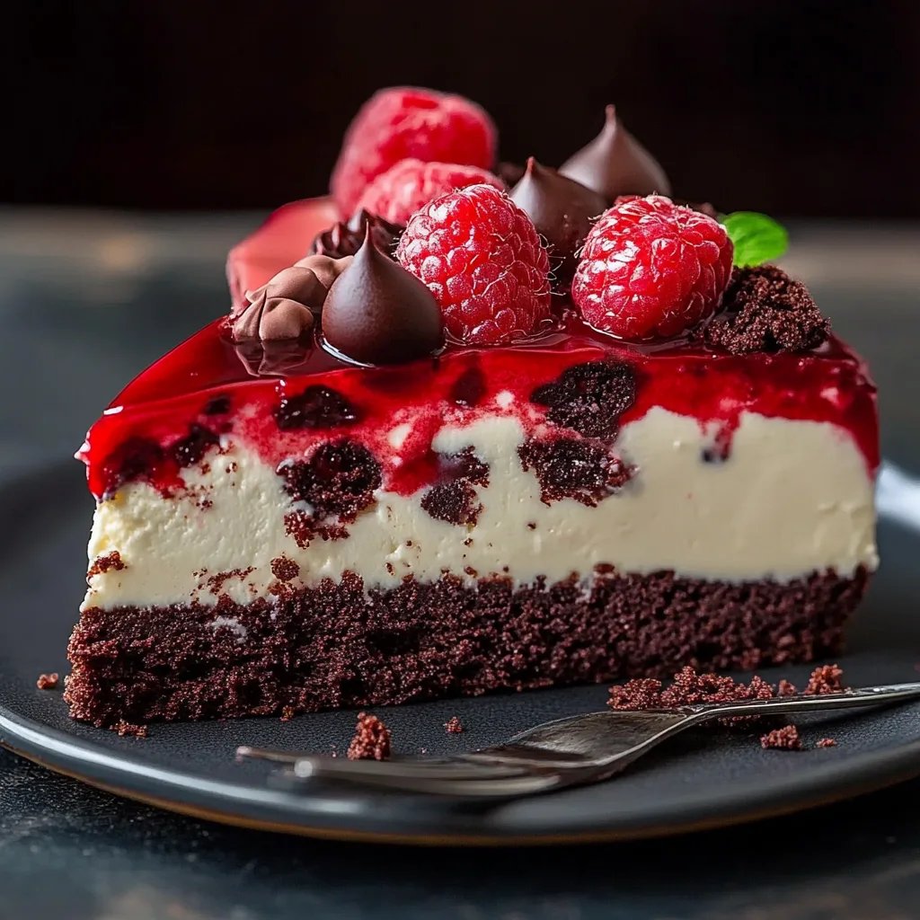 Red Velvet Cookie Dough Cheesecake