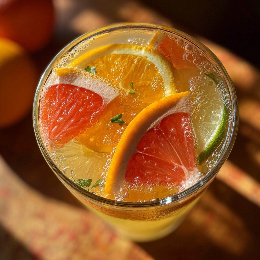 Winter Citrus Sparkler Mocktail