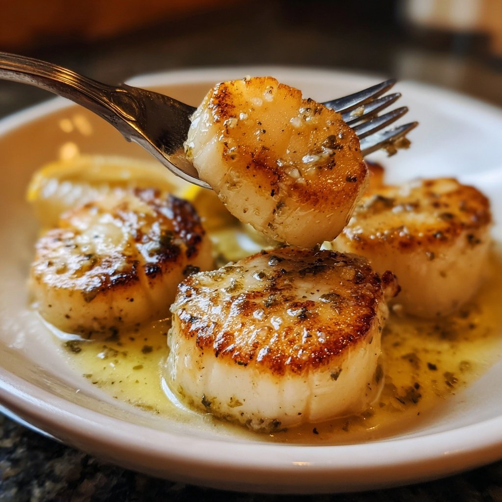 Scallops with Lemon Butter Garlic
