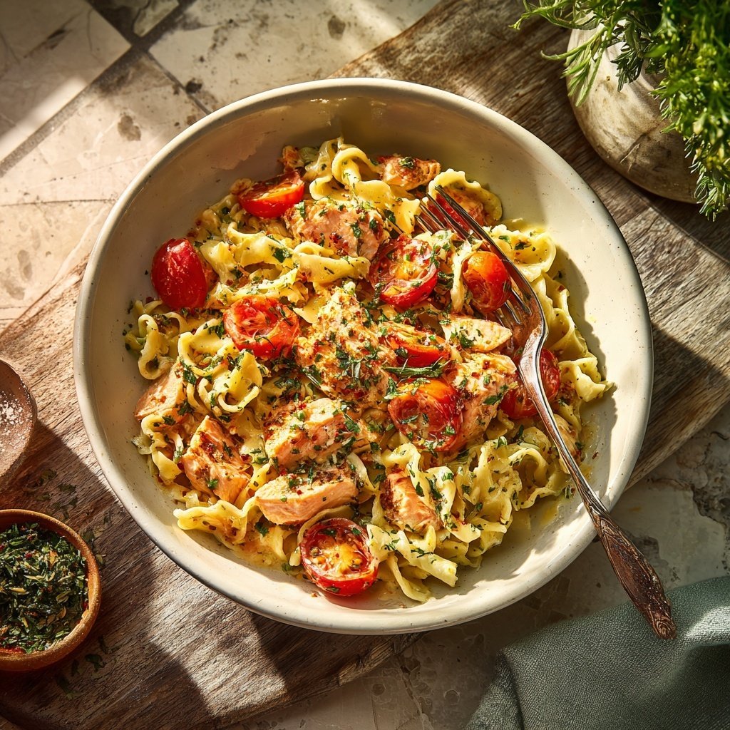 Smoky Paprika Salmon Pasta Bowl