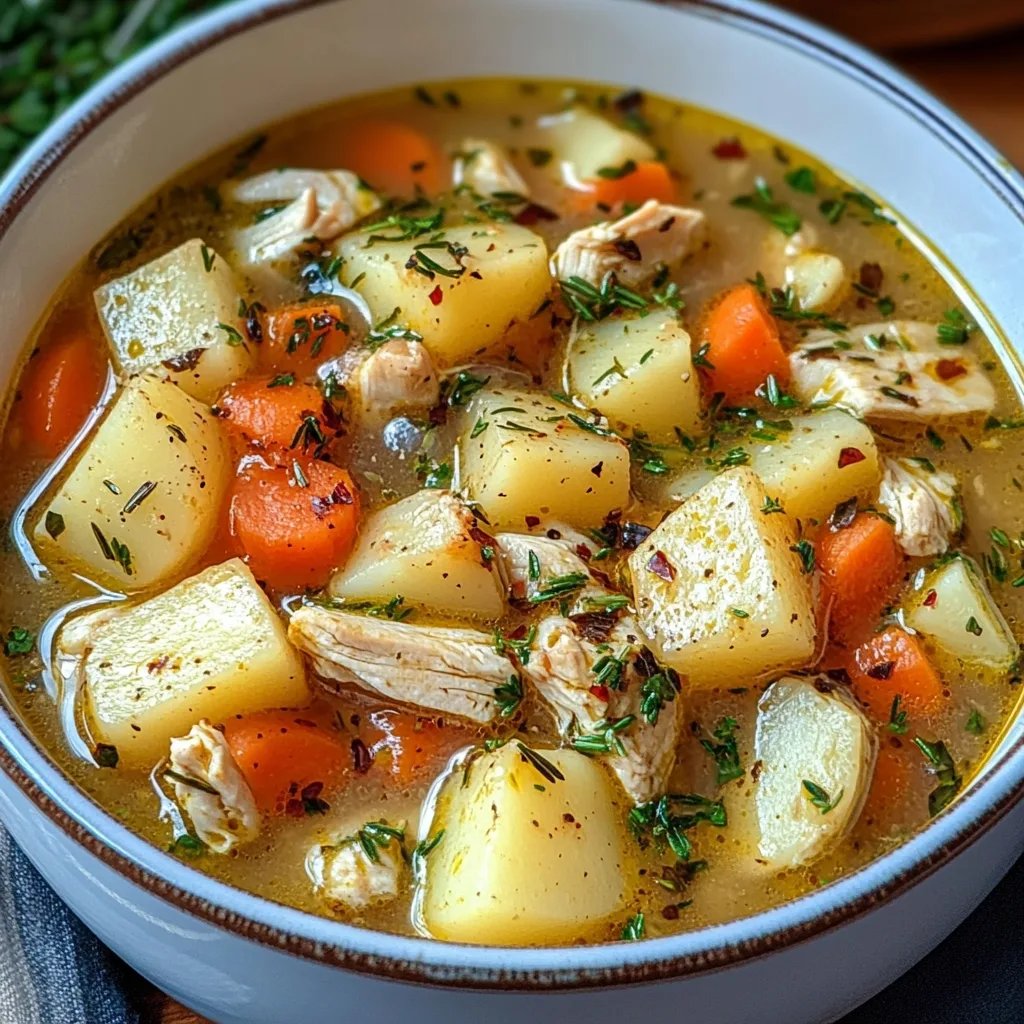 Comforting Chicken Soup with Potatoes: An Incredible 7-Ingredient Recipe