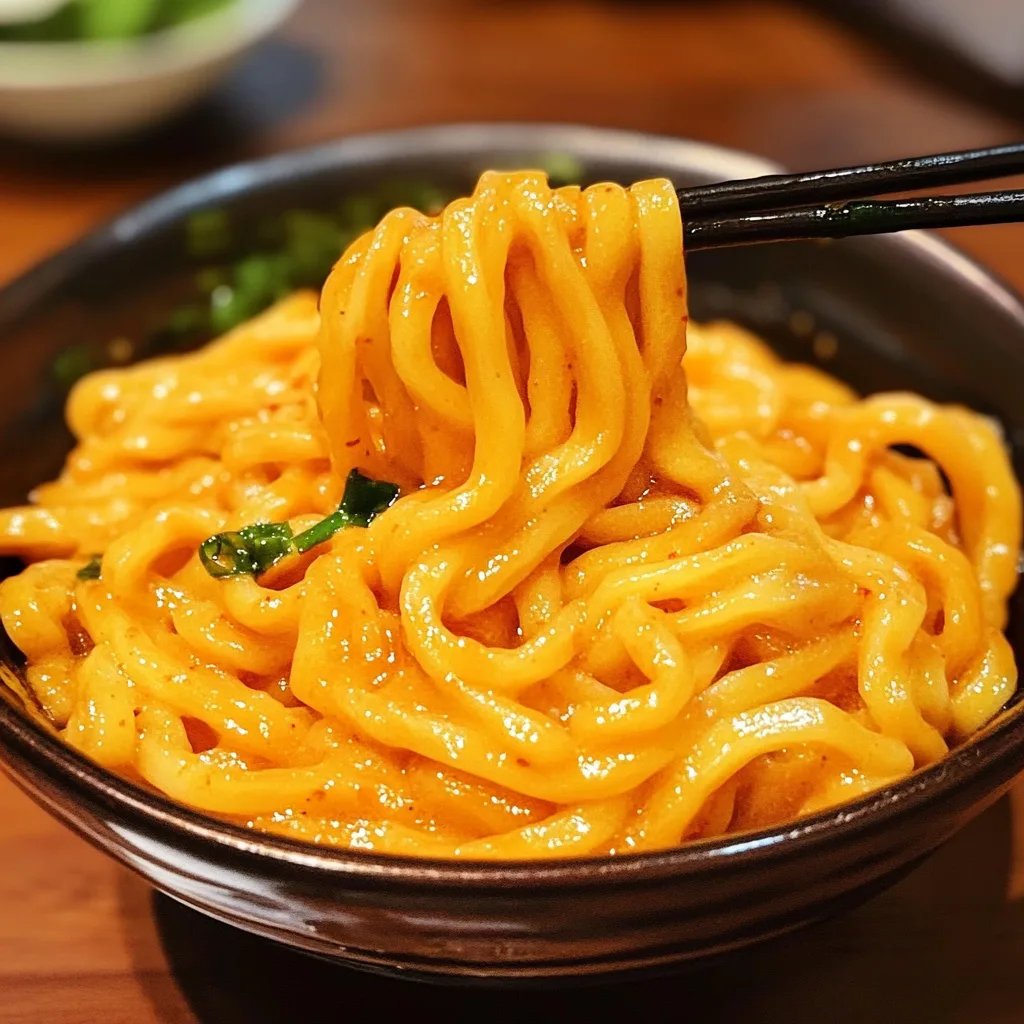 Creamy Gochujang Udon Noodles
