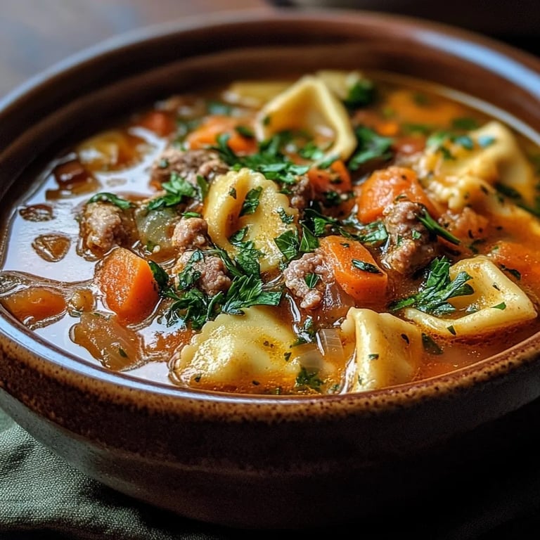 Autumn Tortellini Soup With Sausage