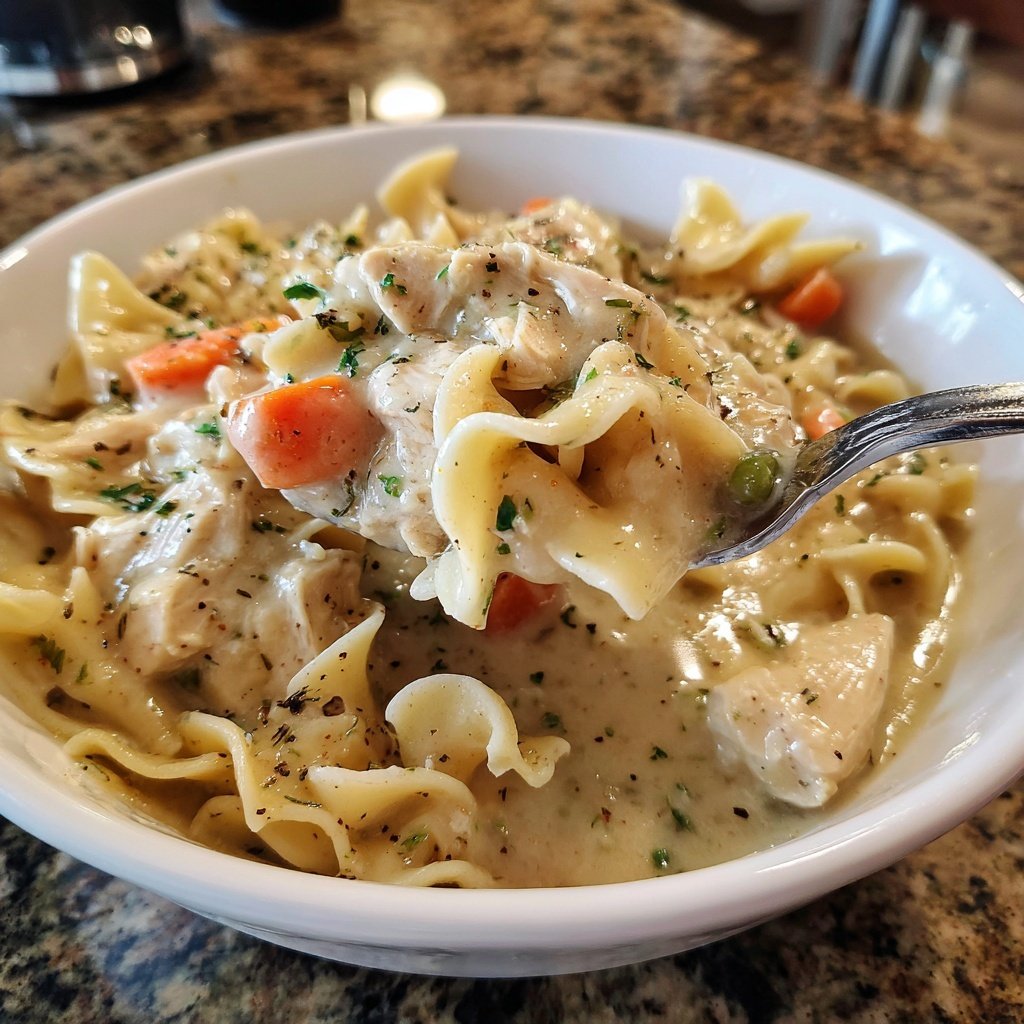 Crock Pot Good Gravy Chicken Noodles