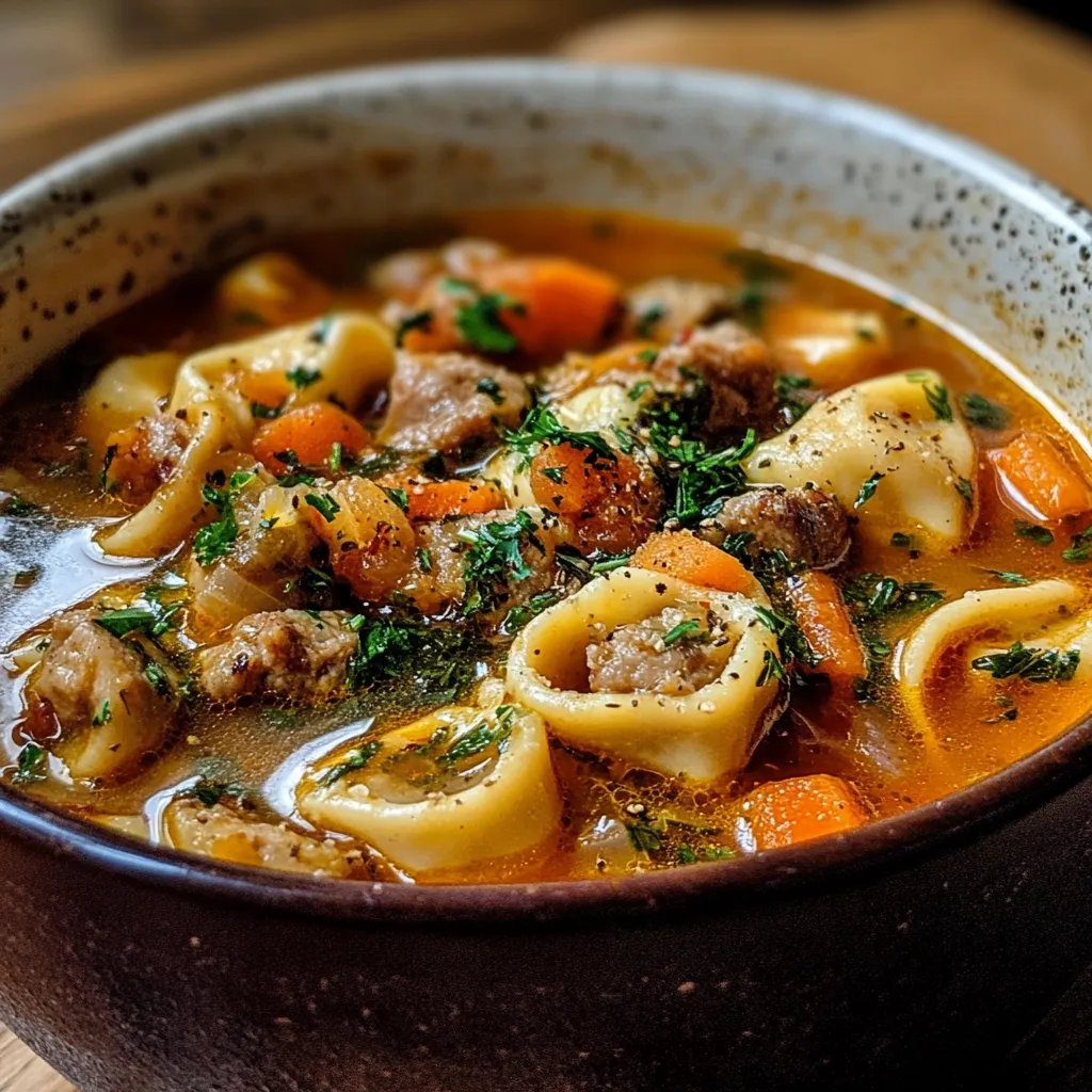 Autumn Tortellini Soup With Sausage