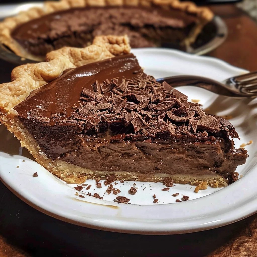 Dark Chocolate Chess Pie