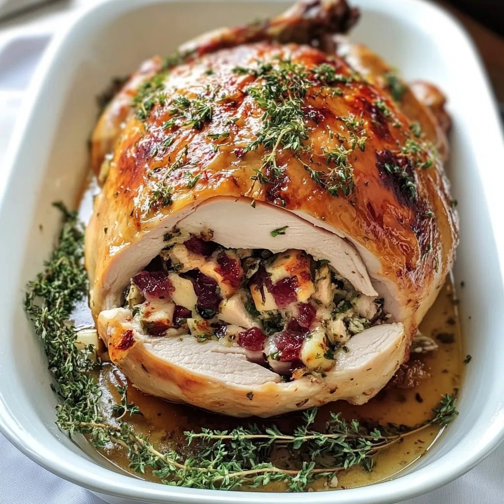 Best Christmas Stuffed Turkey Breast
