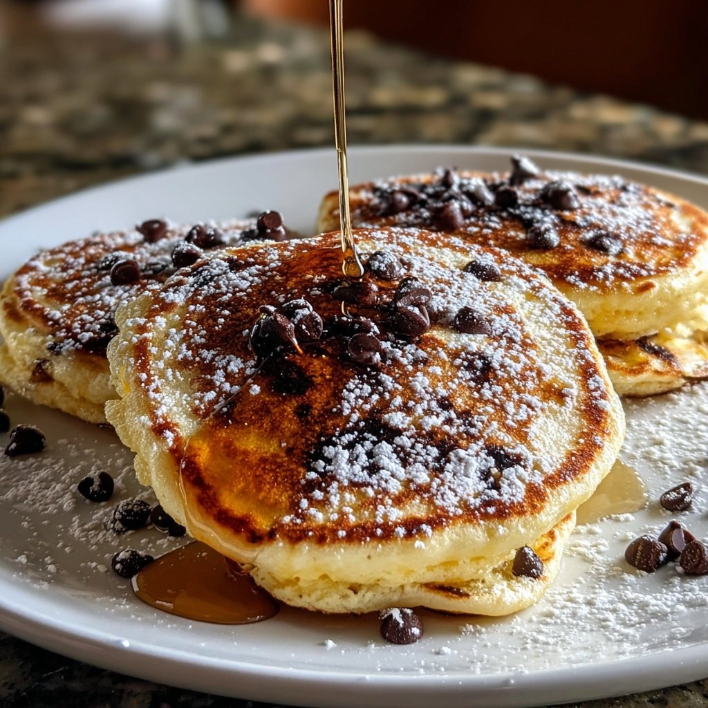 Chocolate Chip Ricotta Pancakes for Weekend Breakfast​