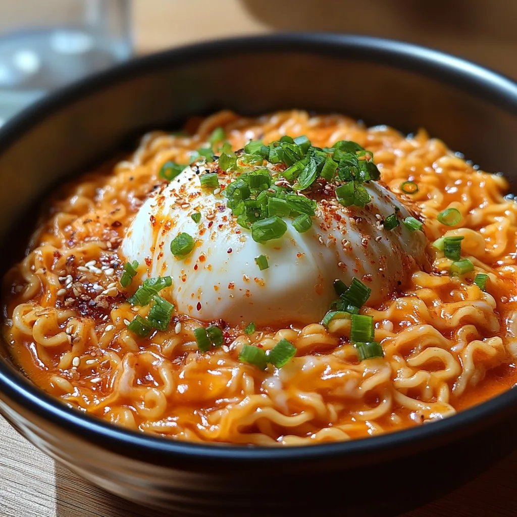 Korean Spicy Ramen Noodles w/ Cheese: An Incredible 5-Minute Recipe