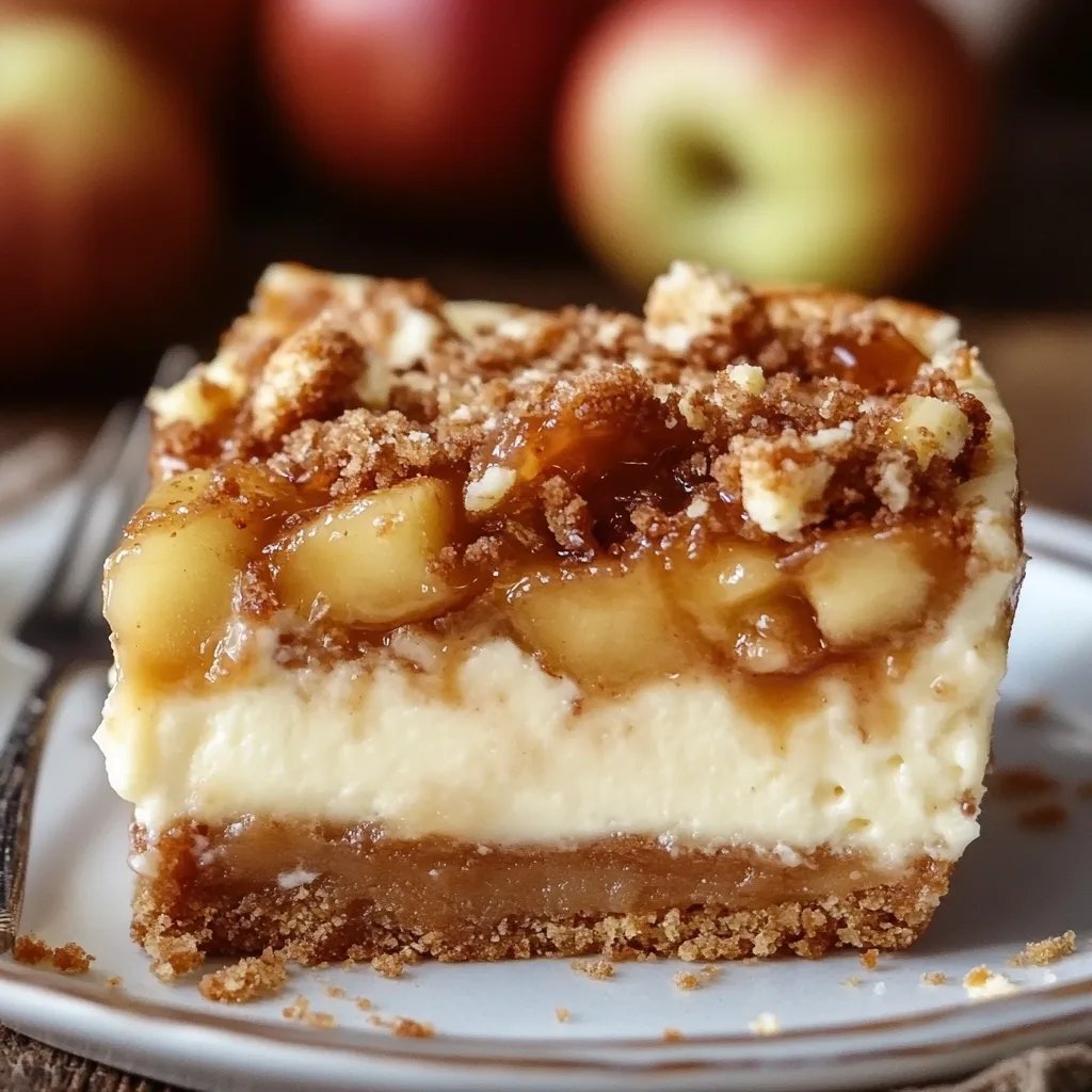 Caramel Apple Cheesecake Bars