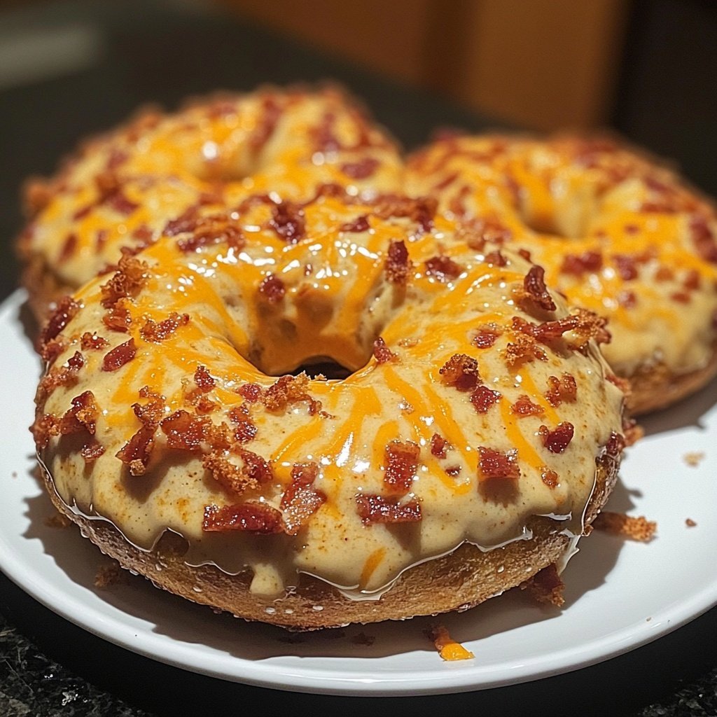 Creamy Bacon Cheddar Bagels