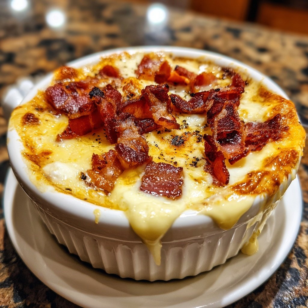 Melted Swiss and Bacon Fondue